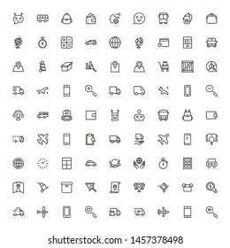 Global delivery line icon set. Collection of high quality black outline logo for web site design and mobile apps. Vector illustration on a white background