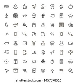 Global delivery line icon set. Collection of high quality black outline logo for web site design and mobile apps. Vector illustration on a white background