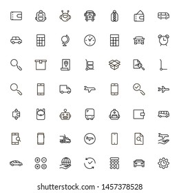 Global delivery line icon set. Collection of high quality black outline logo for web site design and mobile apps. Vector illustration on a white background