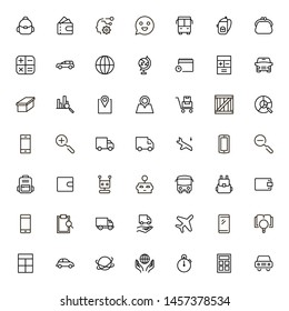Global delivery line icon set. Collection of high quality black outline logo for web site design and mobile apps. Vector illustration on a white background