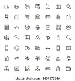 Global delivery line icon set. Collection of high quality black outline logo for web site design and mobile apps. Vector illustration on a white background