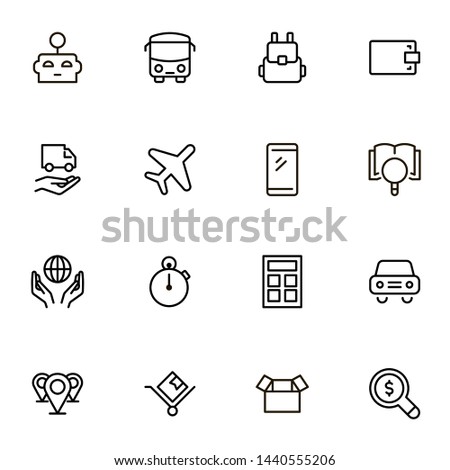 Global delivery line icon set. Collection of high quality black outline logo for web site design and mobile apps. Vector illustration on a white background