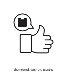 Global Delivery vector outline icon style illustration. EPS 10 File