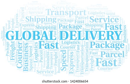 Global Delivery word cloud. Wordcloud made with text only.