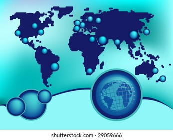 Global design background - internet connecting people