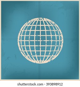 Global design on old paper background, vector
