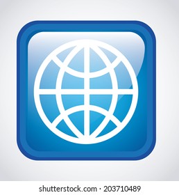 Global design over gray background vector illustration