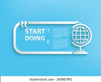 
Global Design and text box,vector