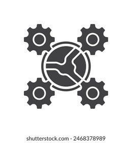 Símbolo de icono de desarrollo global