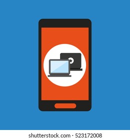 global device digital social network vector illustration eps 10
