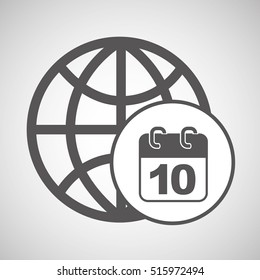 global digital calendar network design vector illustration eps 10