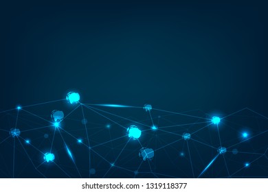 Global digital internet connection world.Connecting it together.The Marketing and communication blue concept vector.eps10