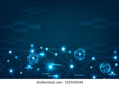 Global digital internet connection world.Connecting it together.The Marketing and communication blue concept vector.eps10