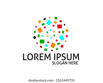 logotipo digital global con diseño sencillo