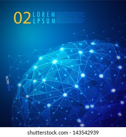 Global Digital Mesh Network, Vector Eps10