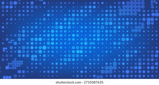 Red Digital Global: Los puntos azules Abstractas forman una matriz de datos dinámica en todo el mundo