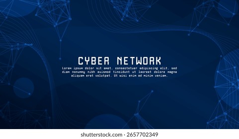 Global digital network communication, an abstract blue technology background with stars illustrating a world map concept