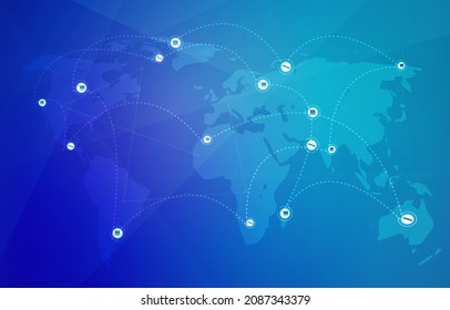 Global Digital Network Communication Connection Internet Computer Technology Business