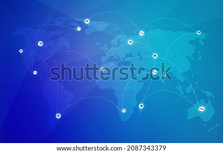 Global Digital Network Communication Connection Internet Computer Technology Business