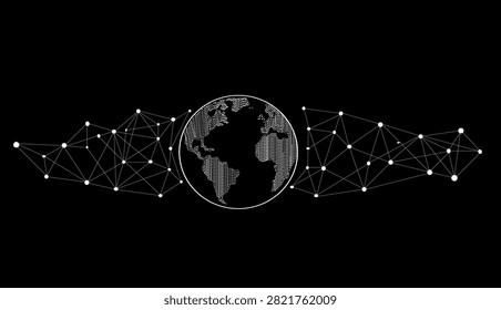 Global digital network connection concept