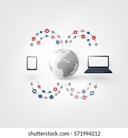 Global Digital Network Connections, Technology Background