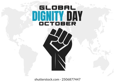 Global Dignity Day Background Inspirational and Respectful Vector Design