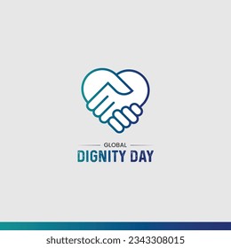 global dignity day. Dignity creative concept. Human solidarity day. 