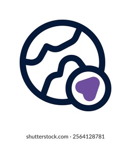 global direction icon. vector dual tone icon for your website, mobile, presentation, and logo design.