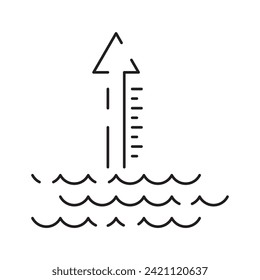 Desastres globales. Icono de diseño de línea plana vectorial moderna. Sequía, inundaciones y agua. Planta y naturaleza o granja. Hambre y seguro