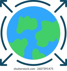 Global distribution Flat Illustration Vector Design