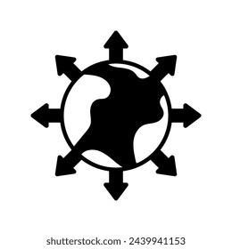 Global Distribution  icon in vector. Logotype
