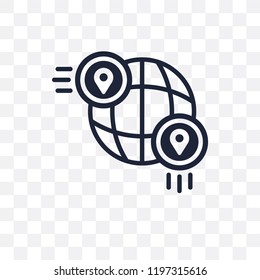 Global distribution transparent icon. Global distribution symbol design from Delivery and logistic collection.