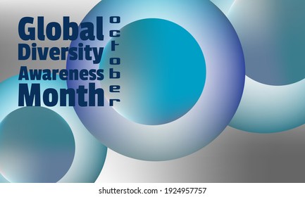 Global Diversity Awareness Month. Suitable For Greeting Card Poster And Banner