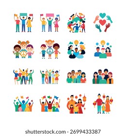 Globale Diversity-Integration Menschen - Vektorgrafik