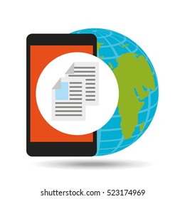 global document file social network vector illustration eps 10