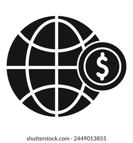 Global donation support icon simple vector. Hope social care. Project business team