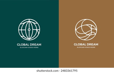 Vector de los diseños del logotipo de Global Dream, Vector del logotipo de Best Tech.	