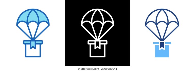 Globale Dropshipping Symbol dreifach-Stil Vektorgrafik