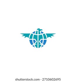 Diseño de logotipo de compañía de águila global.