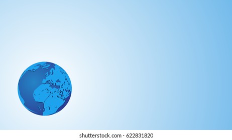 Global earth background, layout  white and blue. earth 3d.