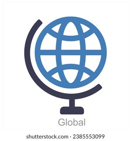Global and earth icon concept
