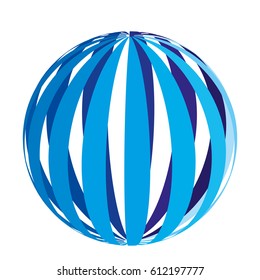 global earth planet with differents lines, vector illustration design