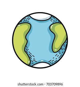 global earth planet with geography map