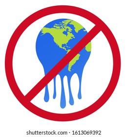 global earth warming concept isolated white background vector