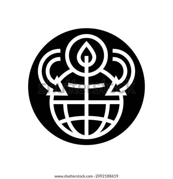 global ecology and environment glyph icon\
vector. global ecology and environment sign. isolated contour\
symbol black\
illustration