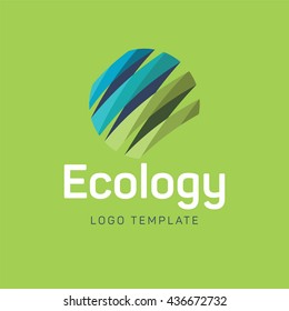 Global ecology logo concept