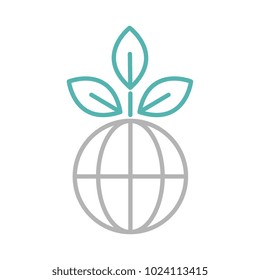 Global ecology vector icon