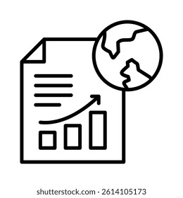 Global Economic Icon Element for Design