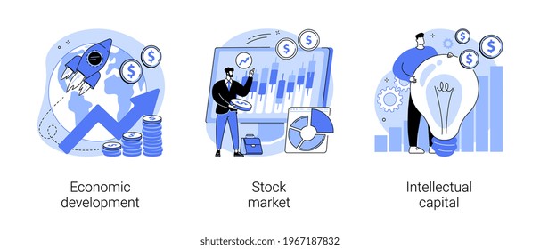 Global economy abstract concept vector illustrations.
