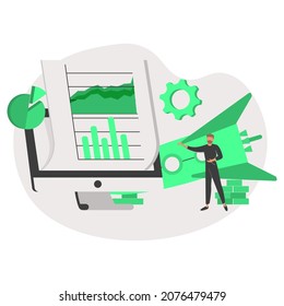 Global economy abstract concept vector illustrations.